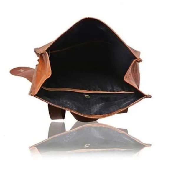 New Handmade Goat Leather backpack 15 inch - Picture 5 of 10